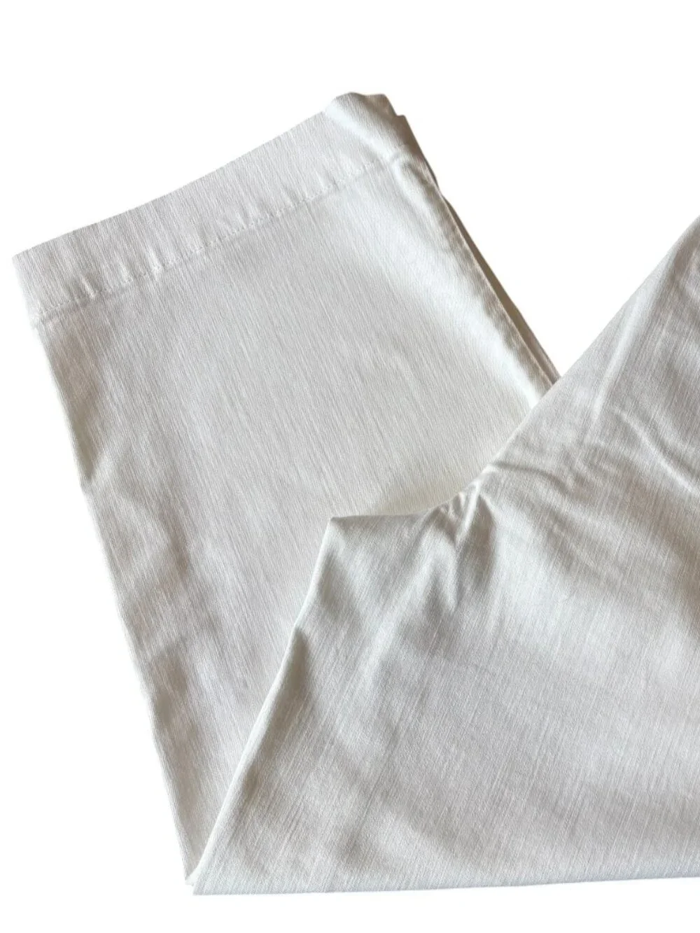 Talbots White Curvy High-Waist Wide-Leg Crop Jeans Womens Size 8 - Picture 10 of 12